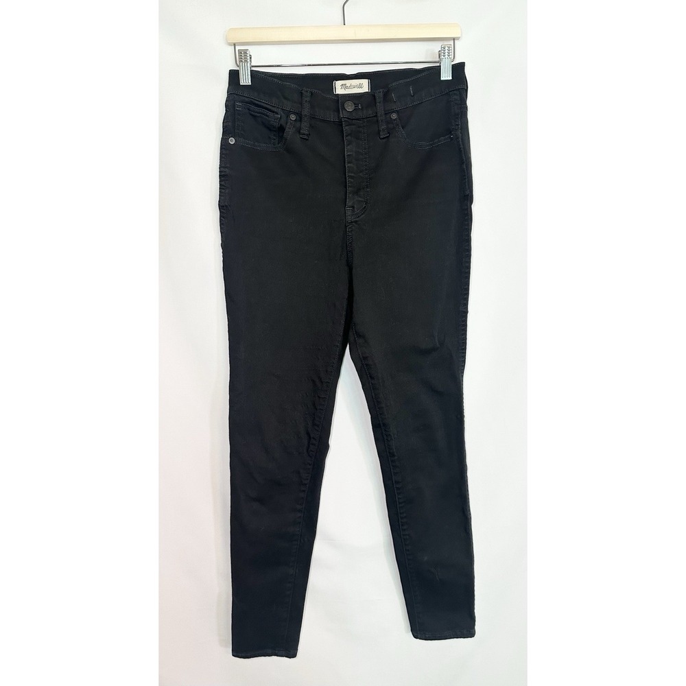Madewell‎ Women's SIZE 29 Black 10" High Rise Skinny Jeans Stretch READ